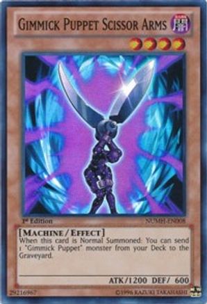 Gimmick Puppet Scissor Arms (Super Rare) (NUMH-EN008) - Number Hunters 1st Edition
