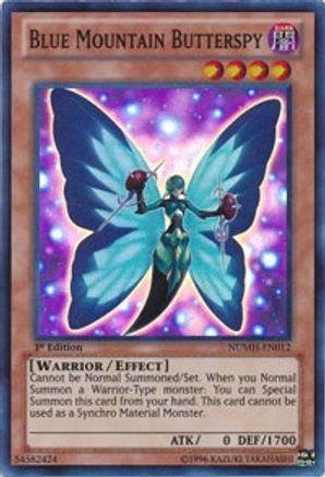 Blue Mountain Butterspy (Super Rare) (NUMH-EN012) - Number Hunters 1st Edition
