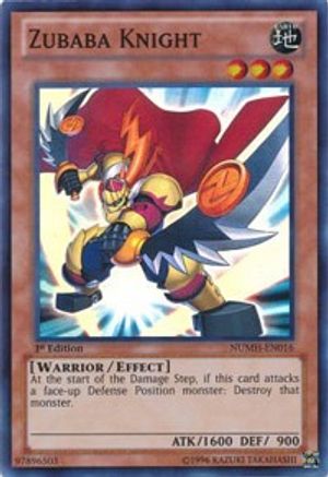 Zubaba Knight (Super Rare) (NUMH-EN016) - Number Hunters 1st Edition