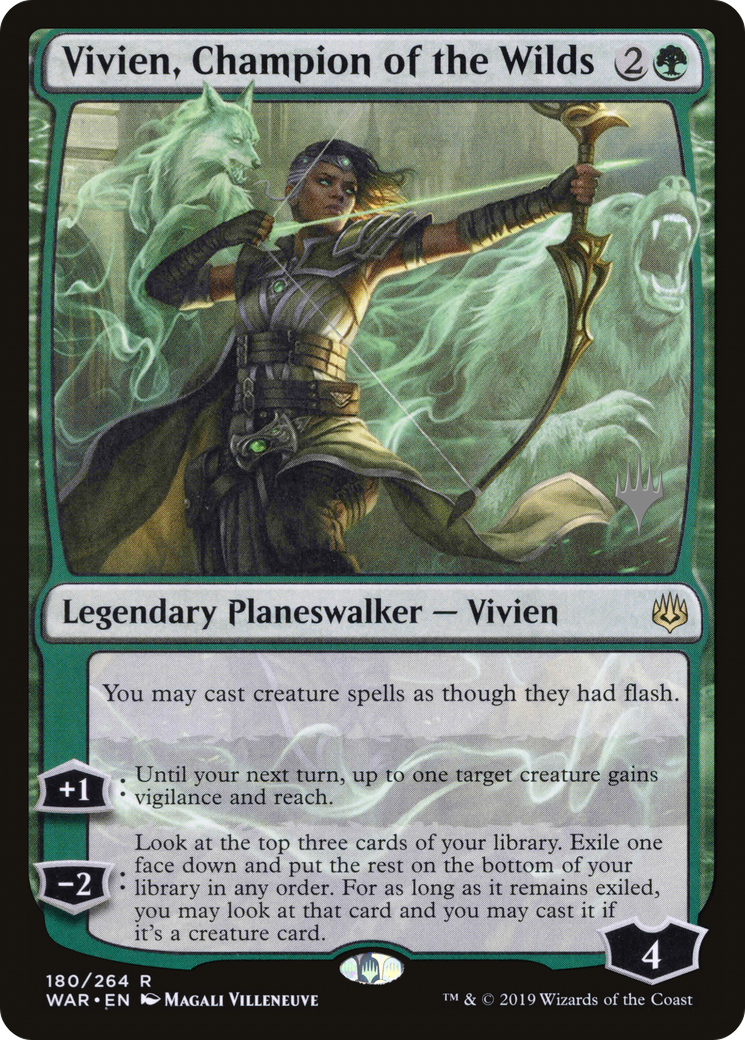 Vivien, Champion of the Wilds (PPELD-180) [Promo Pack: War of the Spark Promos] Foil