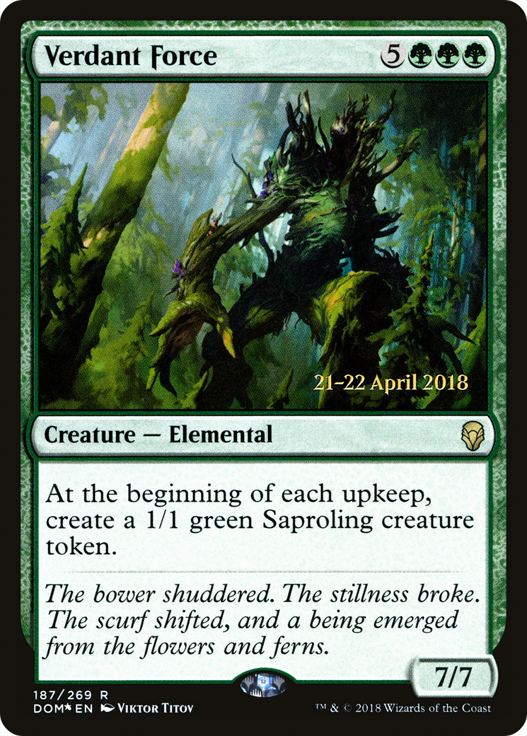 Verdant Force (PRE-187) [Dominaria Promos] Foil