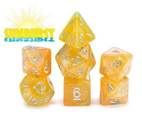 Gate Keeper Games - Aether Dice - 'Sunburst' 7 Die Set