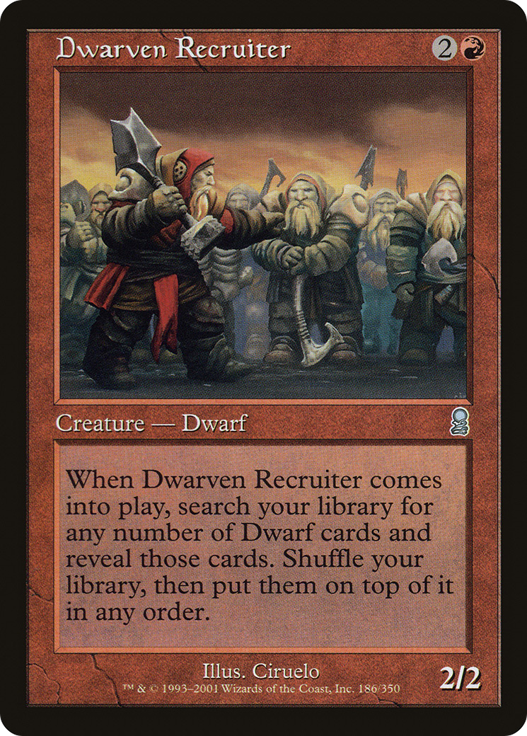 Dwarven Recruiter (ODY-186) [Odyssey] Foil