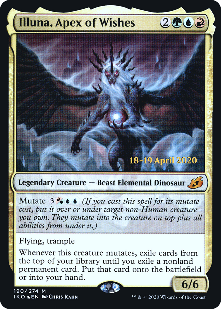 Illuna, Apex of Wishes (PRE-190) [Ikoria: Lair of Behemoths Promos] Foil