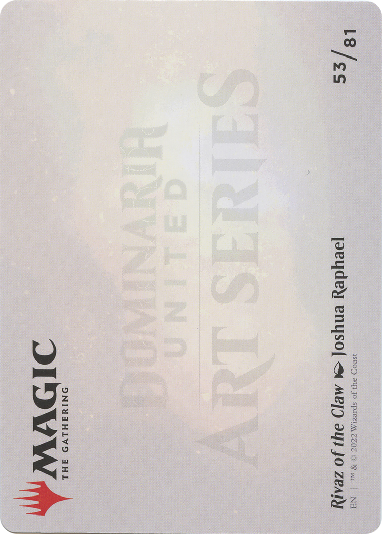 Rivaz of the Claw // Rivaz of the Claw (ADMU-053) (Borderless) [Dominaria United Art Series] Foil