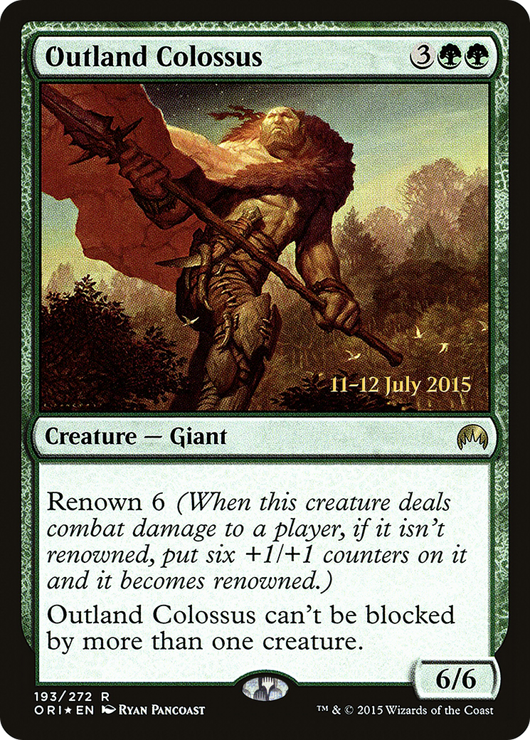 Outland Colossus (PRE-193) [Magic Origins Promos] Foil