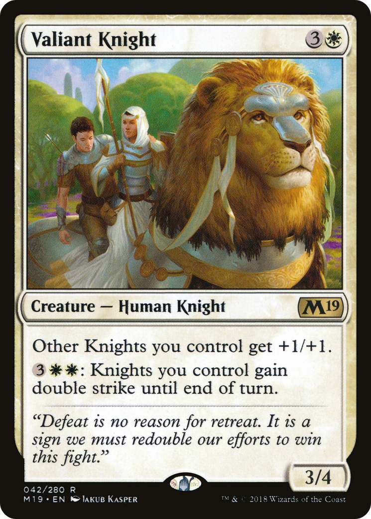 Valiant Knight (M19-042) [Core Set 2019] Foil