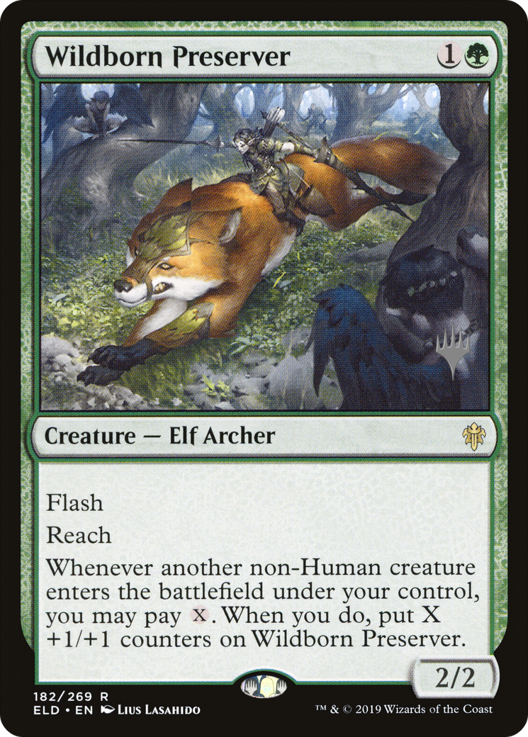 Wildborn Preserver (PPELD-182) [Promo Pack: Throne of Eldraine Promos]