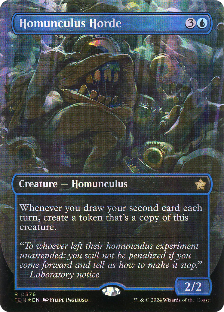 Homunculus Horde (Borderless) (Mana Foil) (FDN-376) [Foundations] Foil
