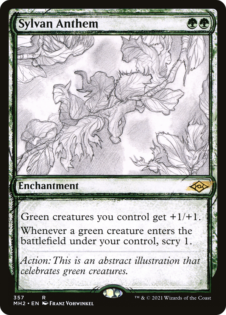 Sylvan Anthem (Showcase) (MH2-357) [Modern Horizons 2] Foil