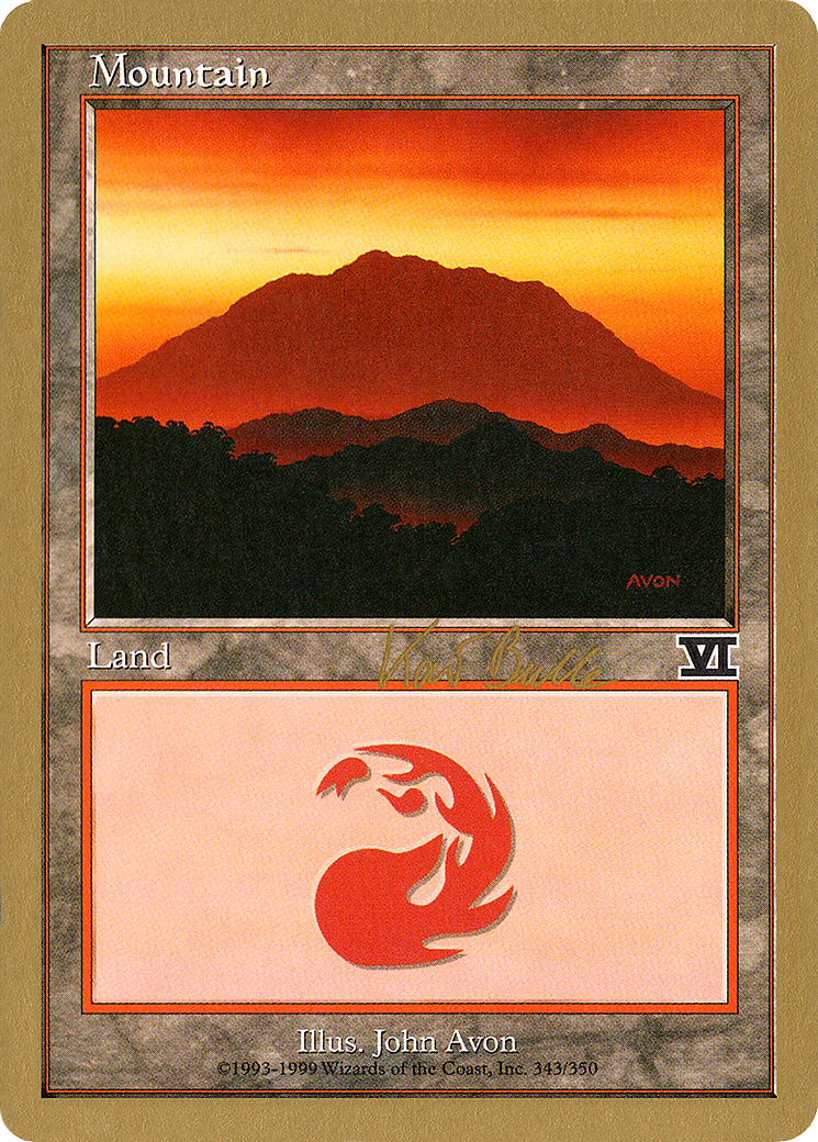 Mountain (343) - 1999 Kai Budde (6ED) [World Championship Decks 1999]