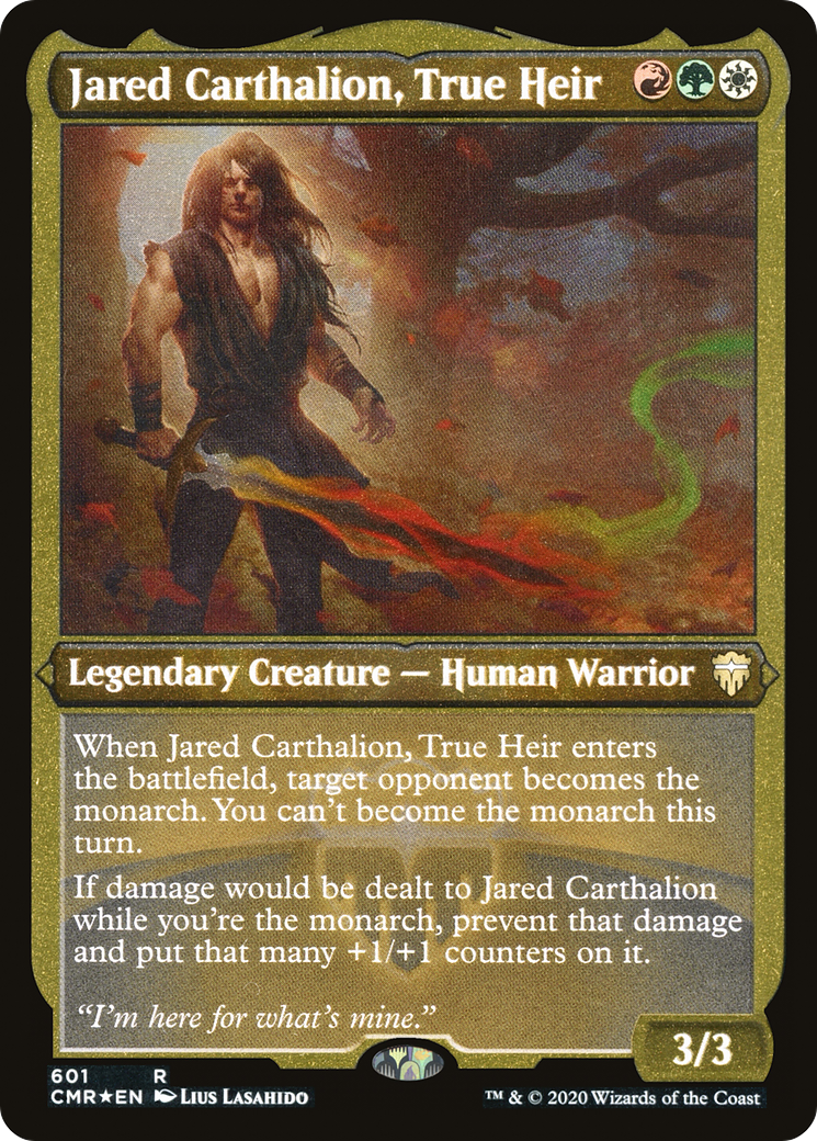 Jared Carthalion, True Heir (Foil Etched) (CMR-601) [Commander Legends] Foil