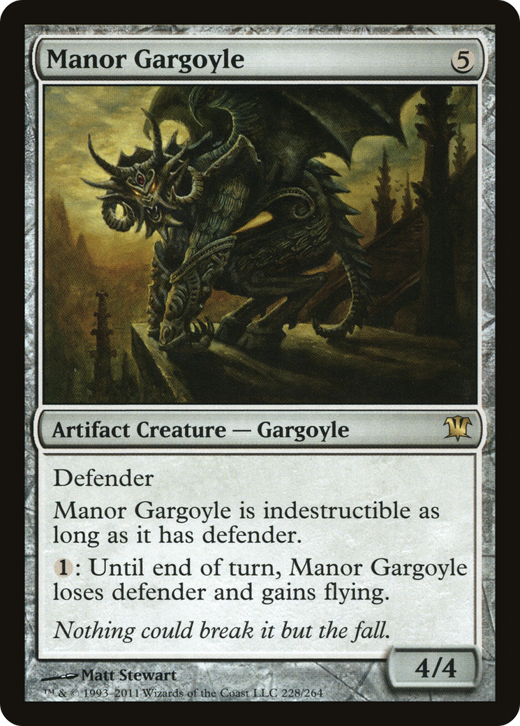 Manor Gargoyle (ISD-228) [Innistrad] Foil