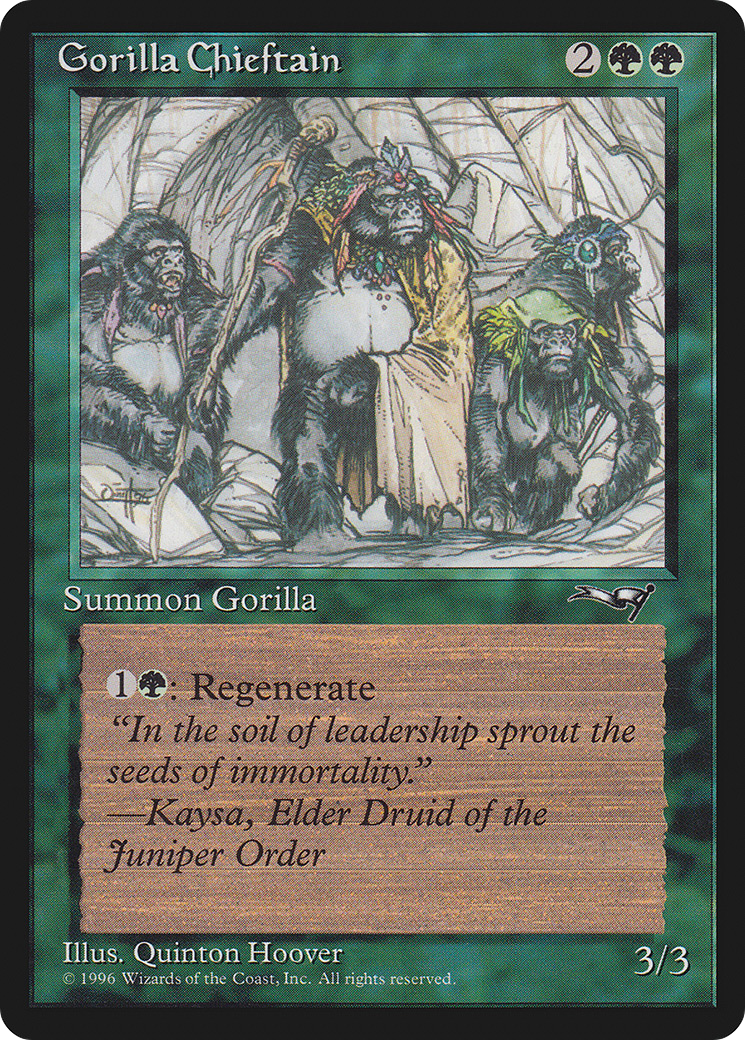 Gorilla Chieftain (4 Gorillas) (ALL-078) [Alliances]