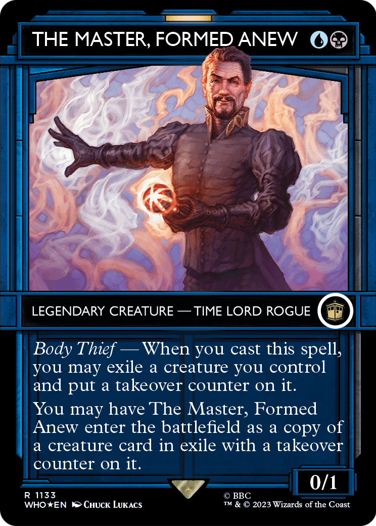 The Master, Formed Anew (Showcase) (Surge Foil) (WHO-1133) (Borderless) [Doctor Who] Foil