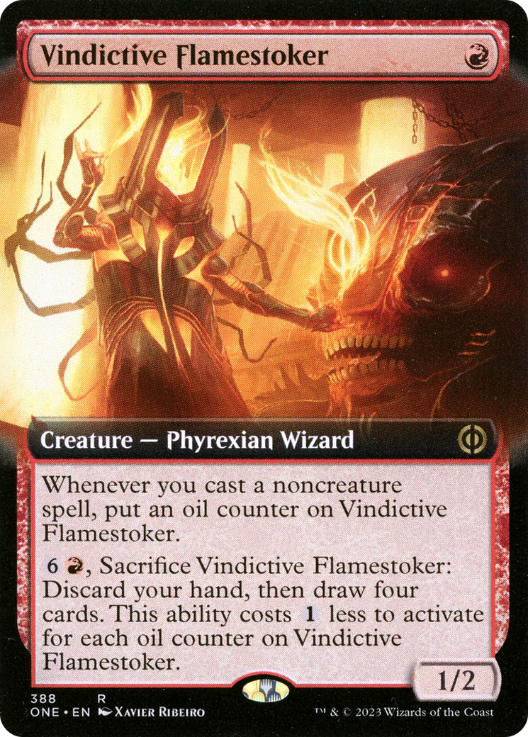 Vindictive Flamestoker (Extended Art) (ONE-388) [Phyrexia: All Will Be One] Foil