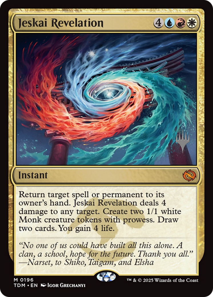 Jeskai Revelation (PPTDM-196) [Promo Pack: Tarkir: Dragonstorm] Foil