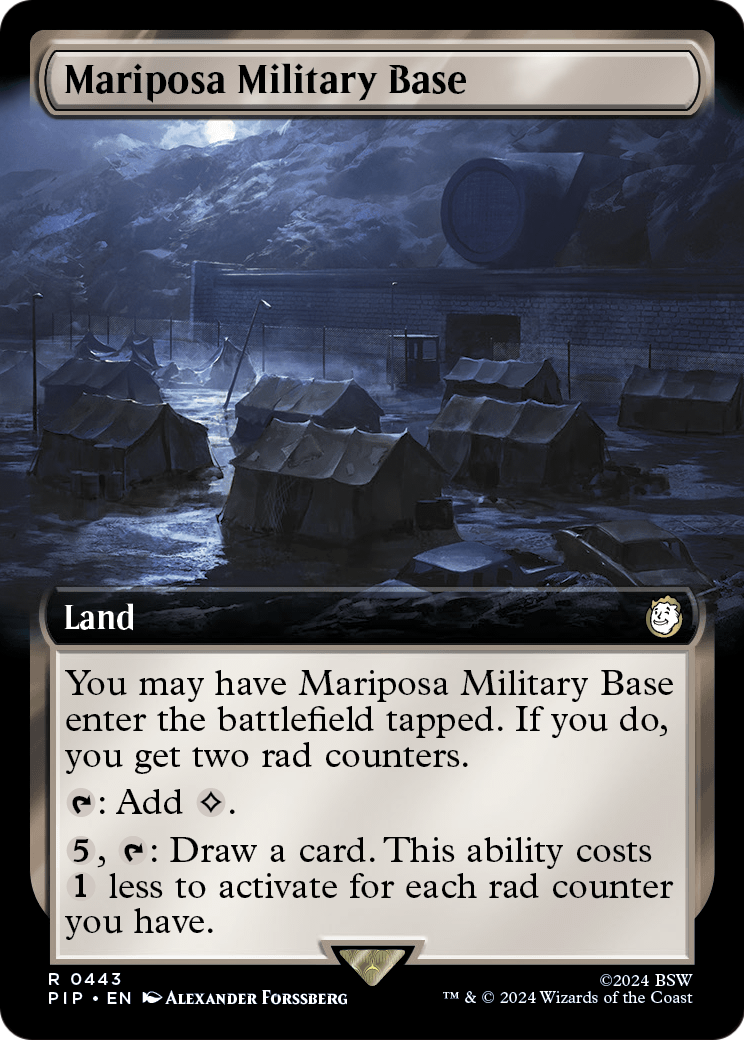 Mariposa Military Base (Extended Art) (PIP-443) [Fallout] Foil