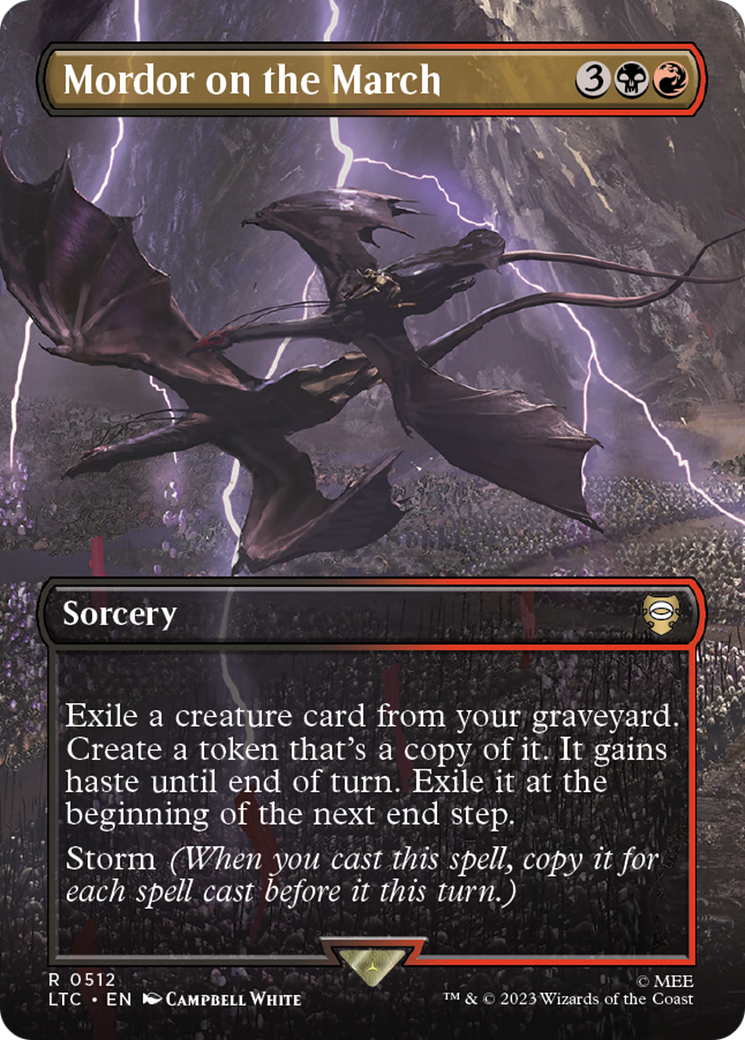 Mordor on the March (Borderless) (LTC-512) [Tales of Middle-earth Commander] Foil