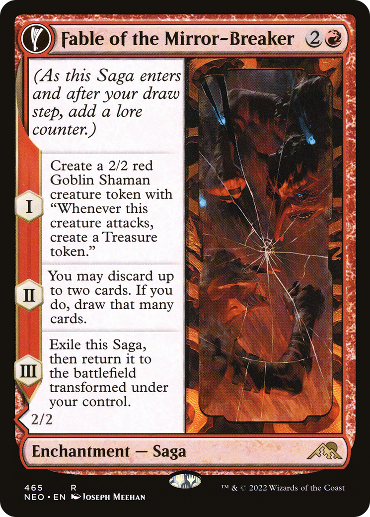Fable of the Mirror-Breaker (Extended Art) (NEO-465) [Kamigawa: Neon Dynasty] Foil