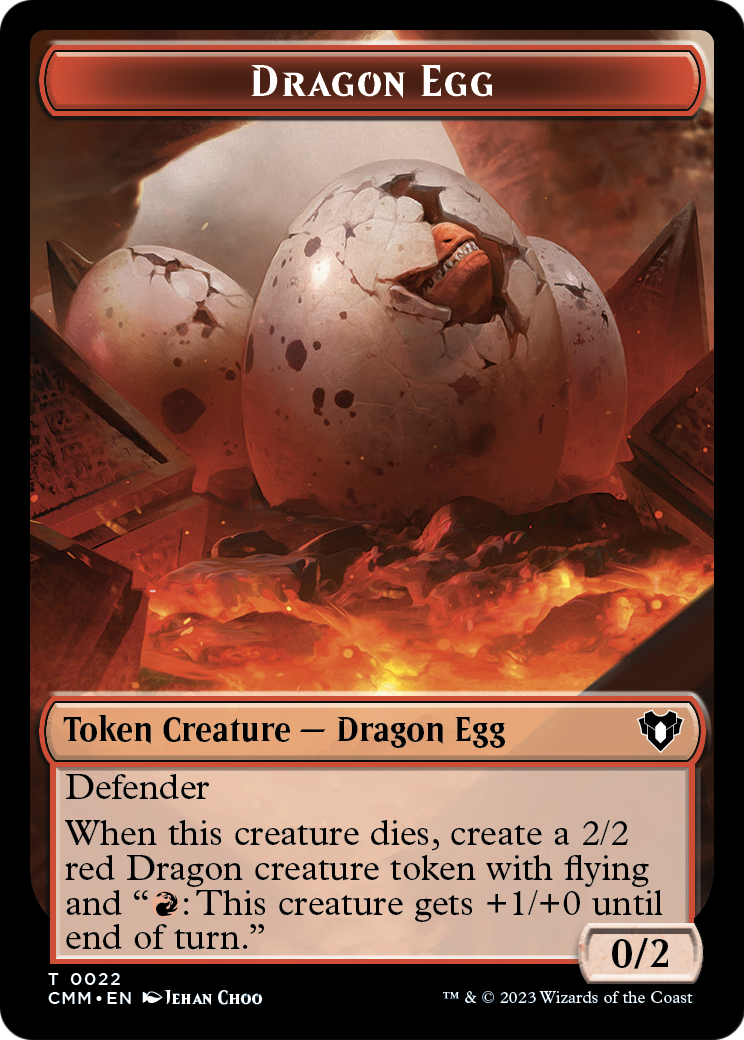 Dragon Egg (TCMM-022) [Commander Masters Tokens]