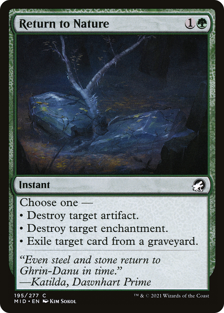 Return to Nature (MID-195) [Innistrad: Midnight Hunt] Foil