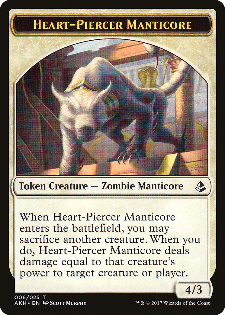 Heart-Piercer Manticore Token (AKH-006) [Amonkhet Tokens]