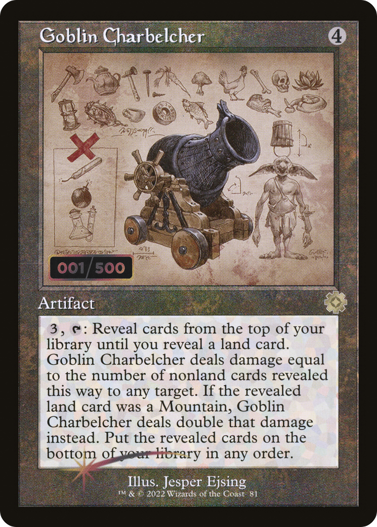 Goblin Charbelcher (Schematic) (Serial Numbered) (BRR-081) [The Brothers' War Retro Artifacts] Foil