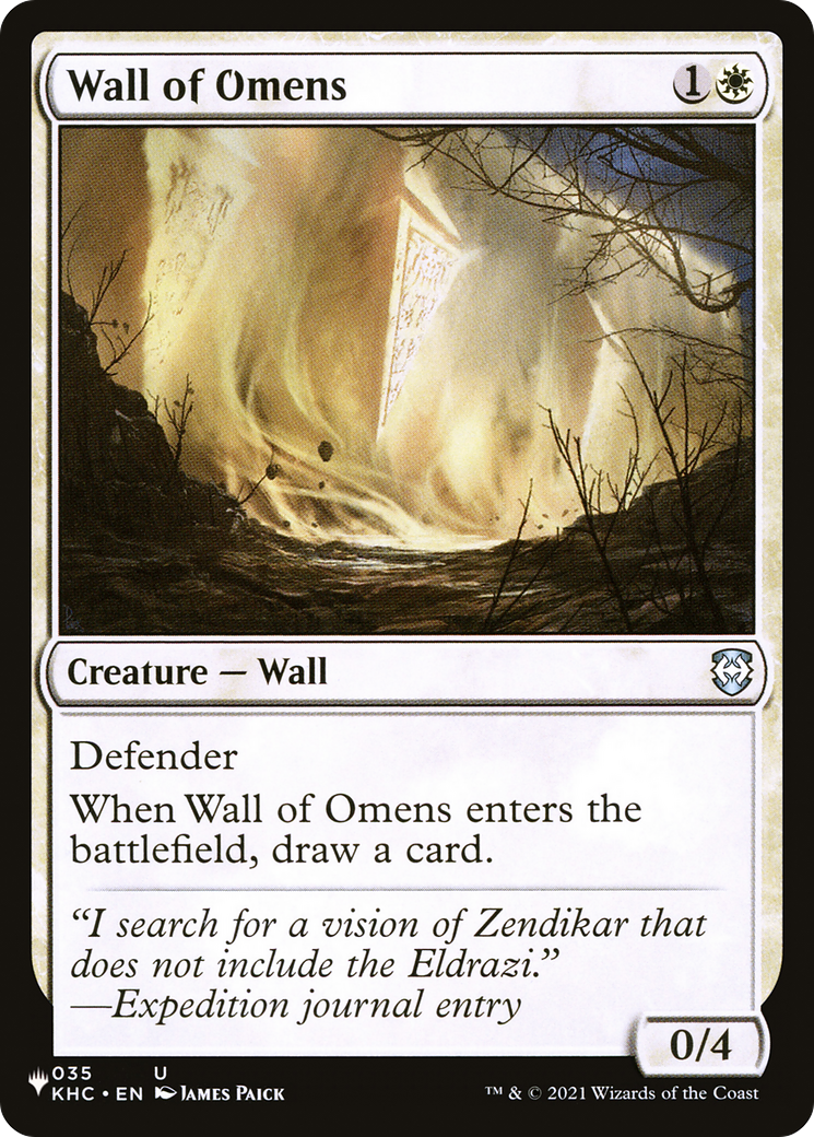 Wall of Omens (KHC) (LIST-035) [The List]