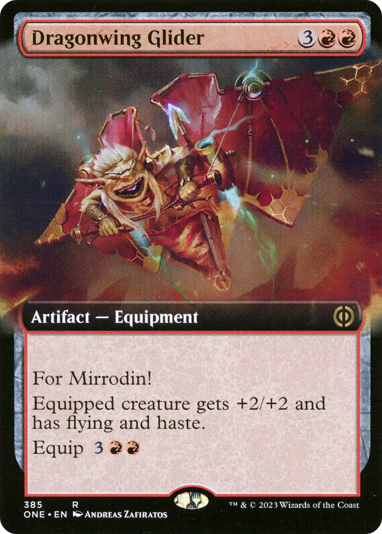 Dragonwing Glider (Extended Art) (ONE-385) [Phyrexia: All Will Be One]