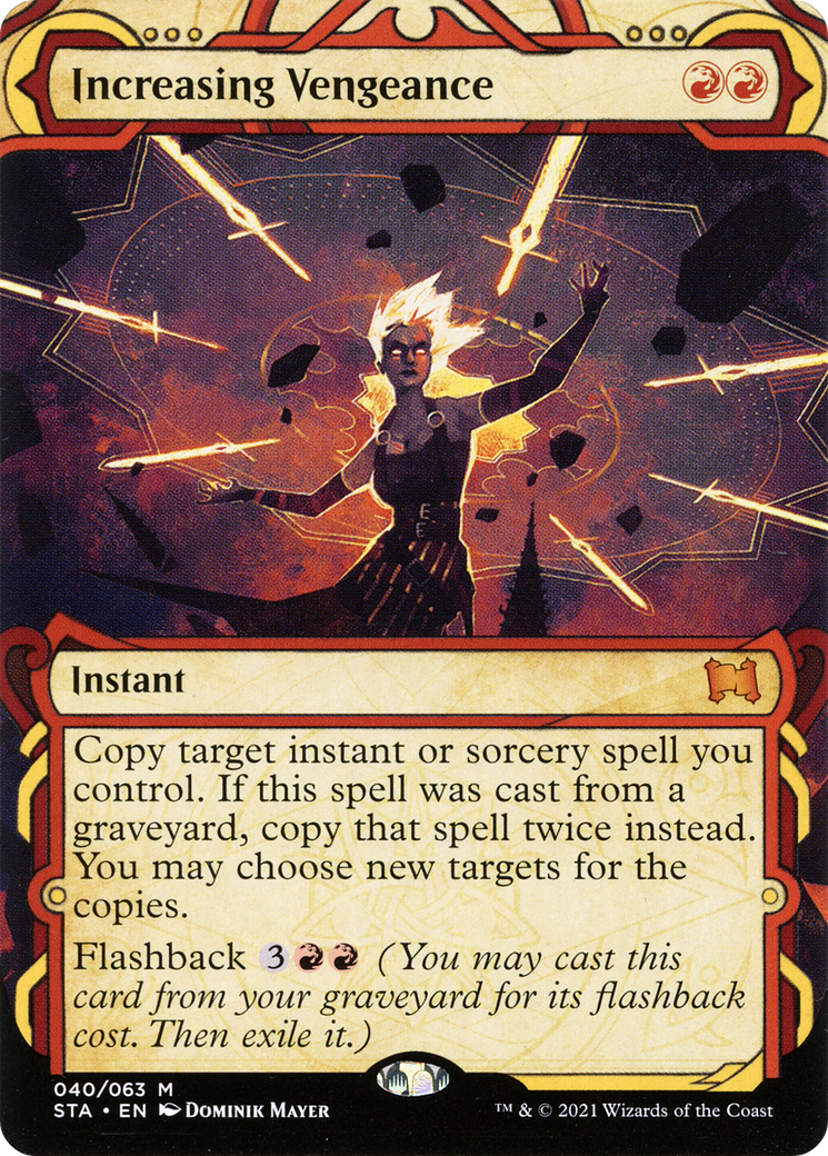 Increasing Vengeance (STA-040) (Showcase) (Borderless) [Strixhaven Mystical Archive] Foil