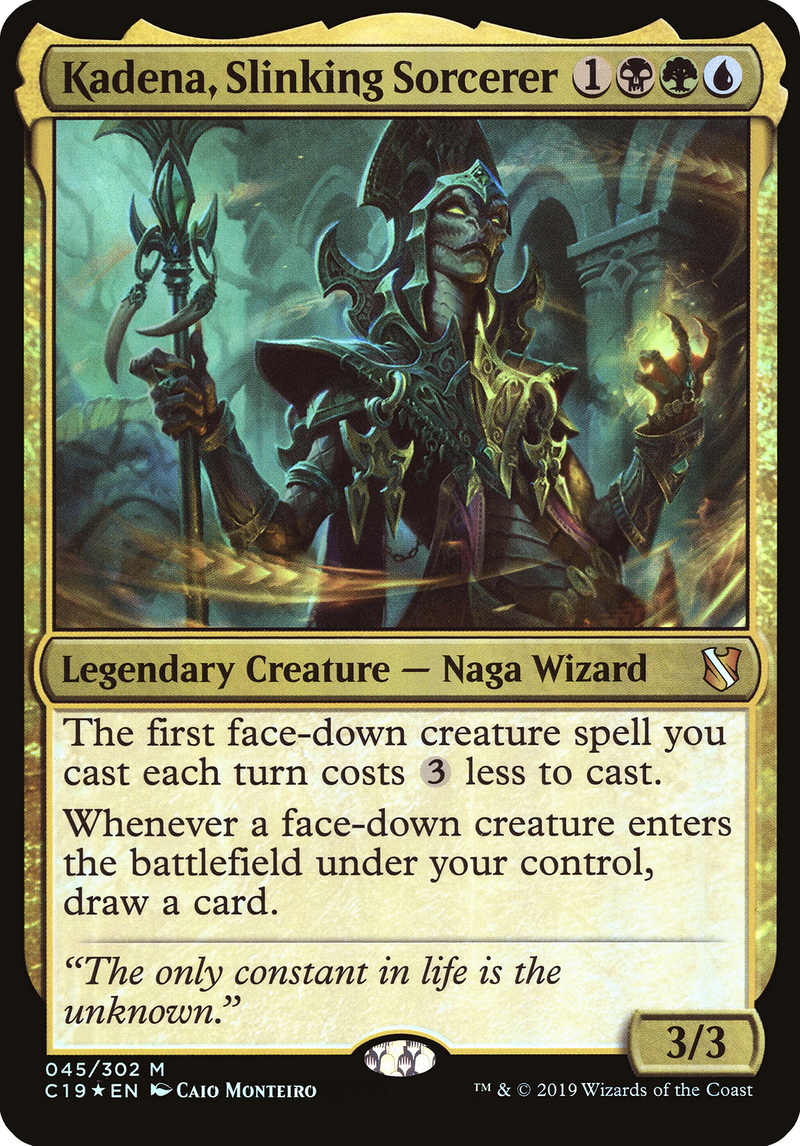 Kadena, Slinking Sorcerer (Commander 2019) (OVER-045) [Commander 2019 Oversized] Foil