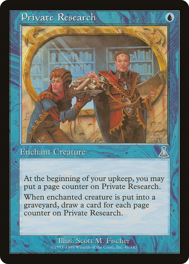 Private Research (UDS-041) [Urza's Destiny] Foil