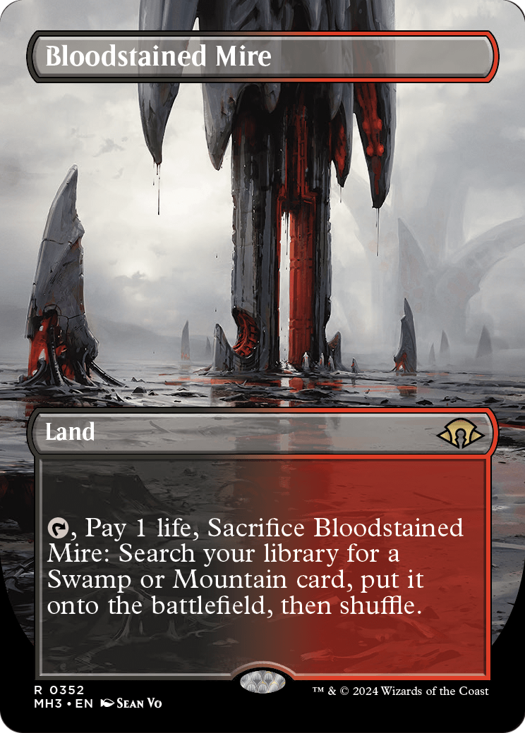 Bloodstained Mire (Borderless) (MH3-352) [Modern Horizons 3] Foil