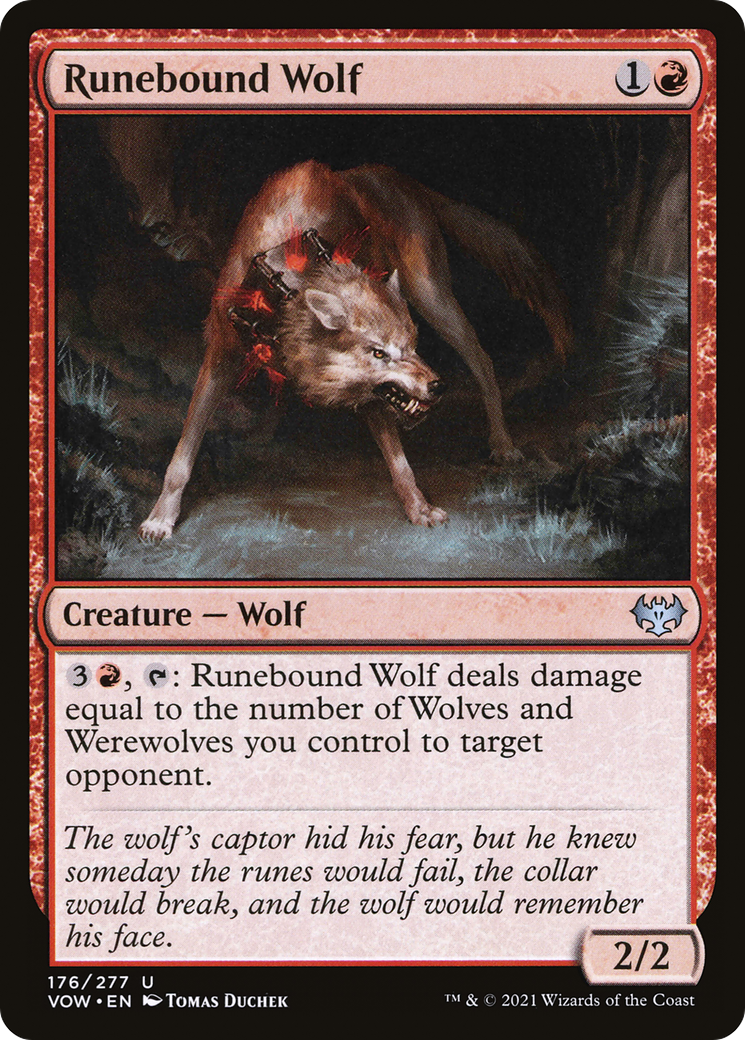 Runebound Wolf (VOW-176) [Innistrad: Crimson Vow] Foil