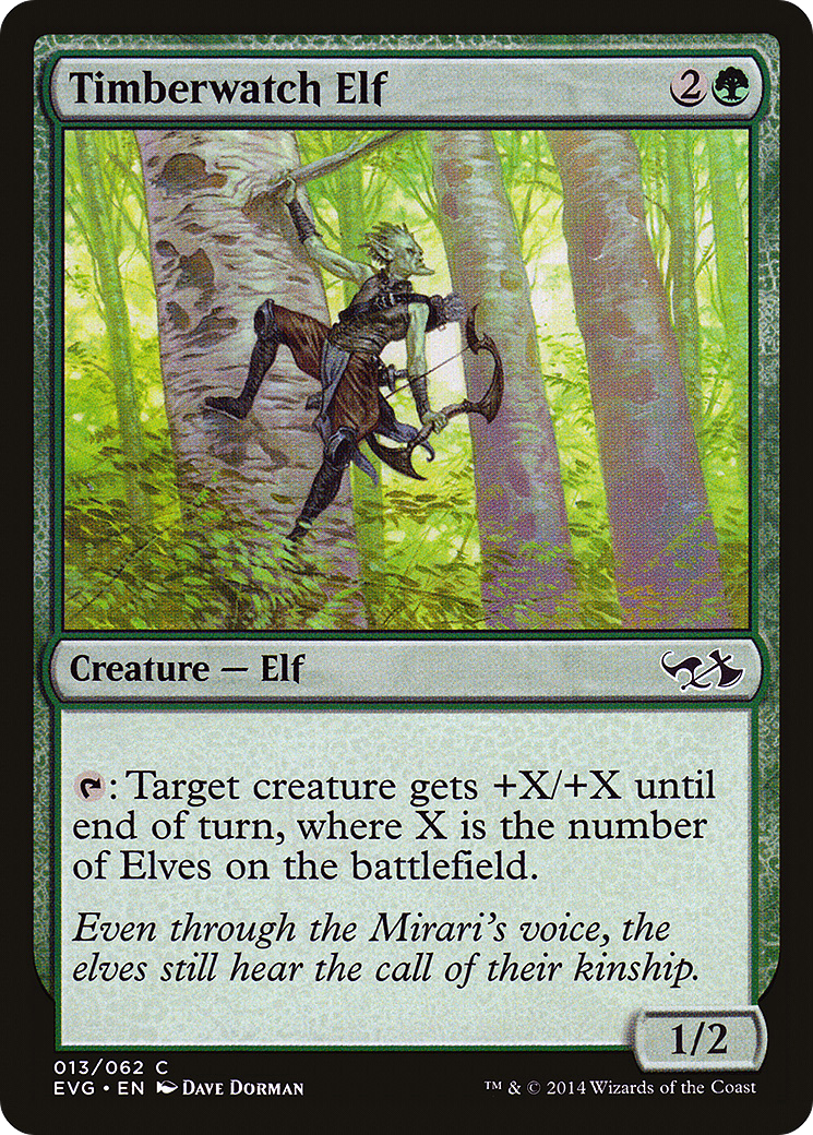 Timberwatch Elf [Duel Decks Anthology: Elves vs. Goblins] Foil