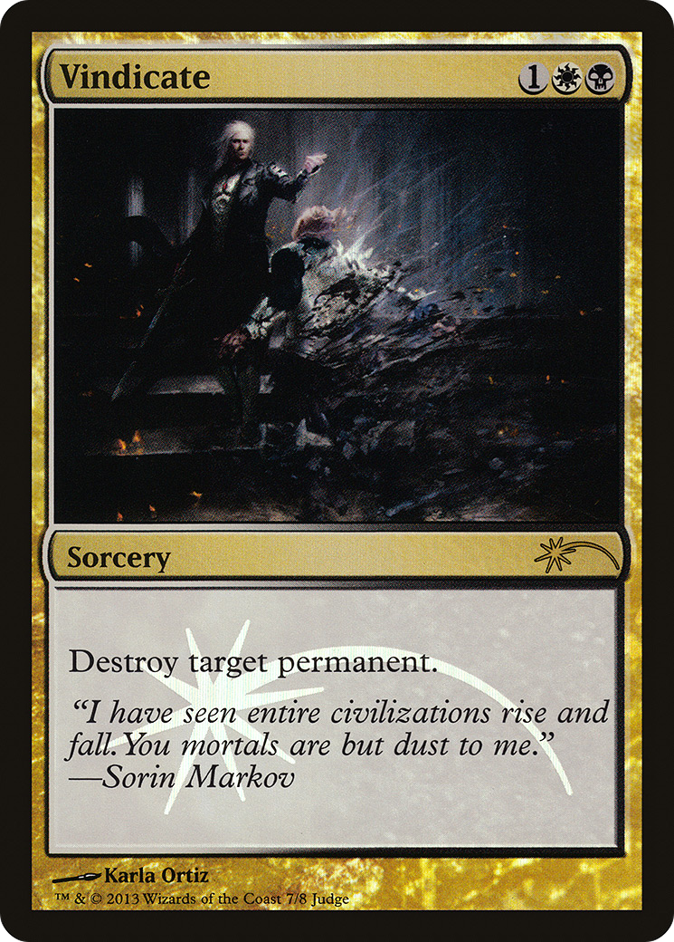 Vindicate (2013) (JDG-007) [Judge Gift Cards 2013] Foil