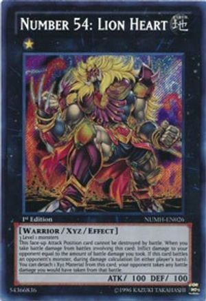 Number 54: Lion Heart (Secret Rare) (NUMH-EN026) - Number Hunters 1st Edition