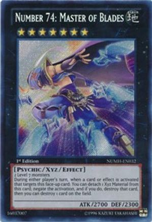 Number 74: Master of Blades (Secret Rare) (NUMH-EN032) - Number Hunters Unlimited