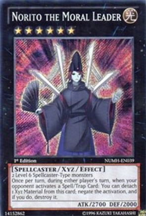 Norito the Moral Leader (Secret Rare) (NUMH-EN039) - Number Hunters 1st Edition