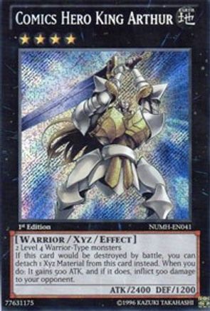 Comics Hero King Arthur (Secret Rare) (NUMH-EN041) - Number Hunters 1st Edition