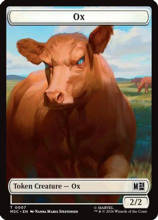 Ox (0007) // Construct (0014) Double-Sided Token (MSC-7 // 14) [Commander: Marvel Super Heroes]