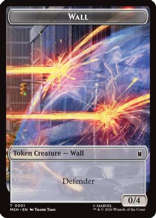Wall // Moloid Double-Sided Token (MSH-1 // 13) [Marvel Super Heroes]
