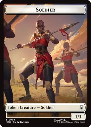 Soldier // Clue Double-Sided Token (MSH-4 // 17) [Marvel Super Heroes] Foil