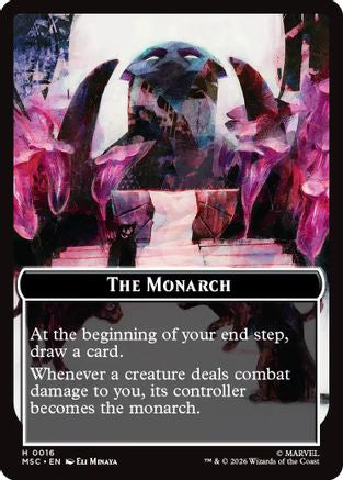 The Monarch (0016) // Vibranium (0015) Double-Sided Token (MSC-16 // 15) [Commander: Marvel Super Heroes]