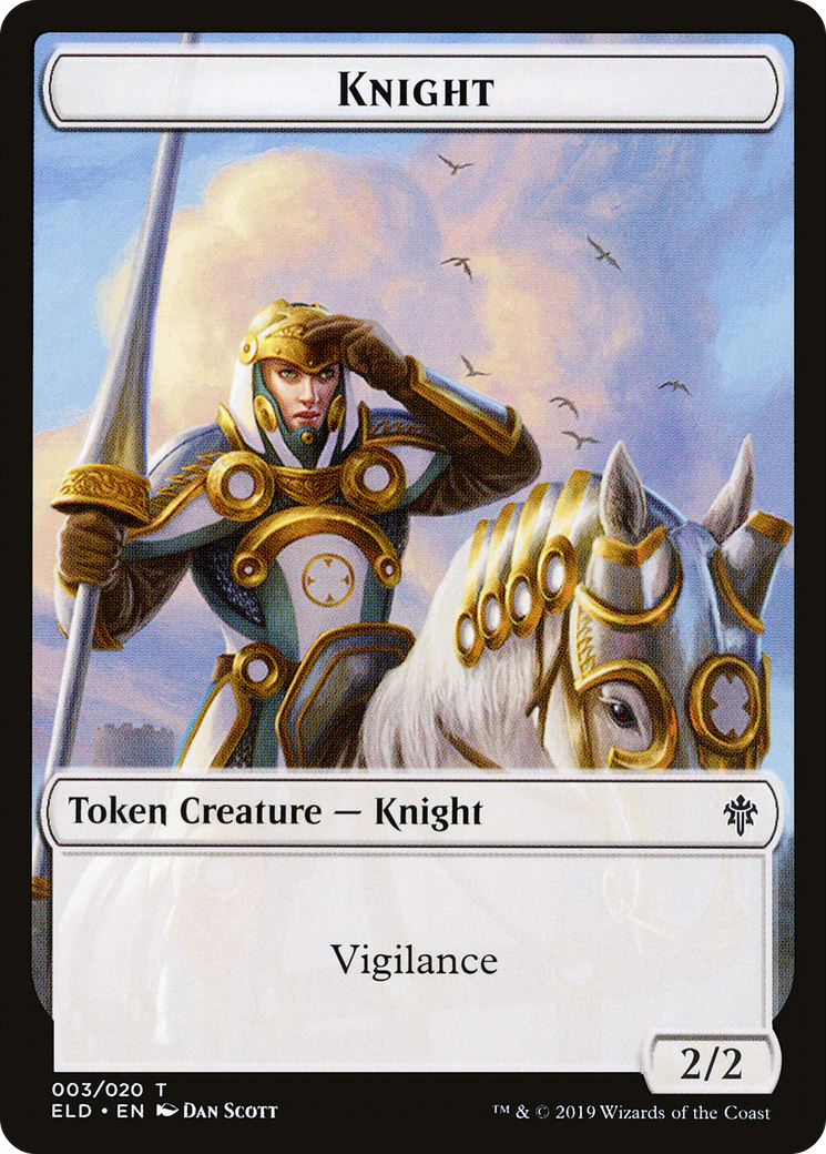Knight Token (ELD-003) [Throne of Eldraine Tokens]