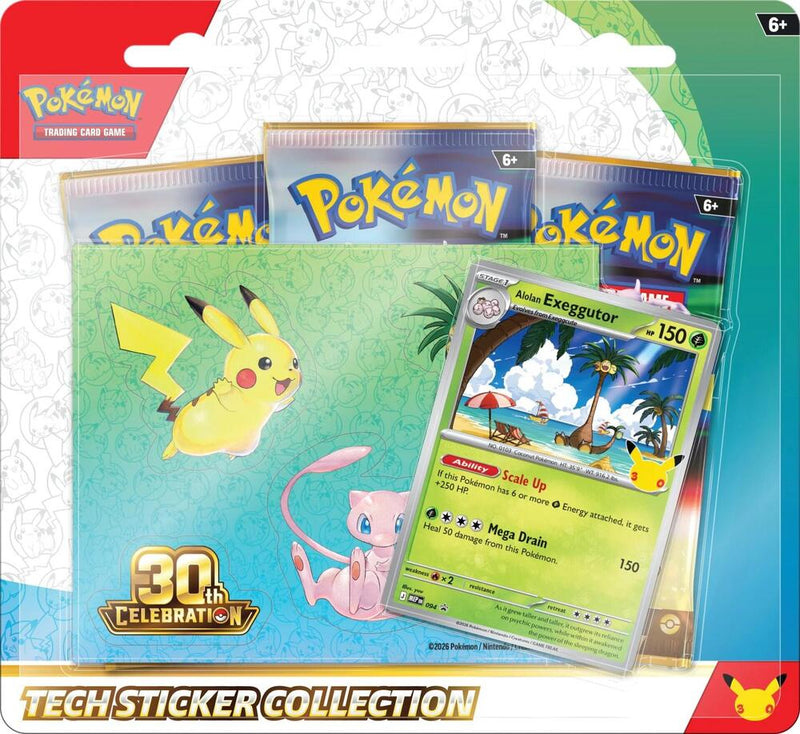 ME - Pokémon 30th Celebration - Tech Sticker Collection (Limit 1 Per-Person Per-Day)