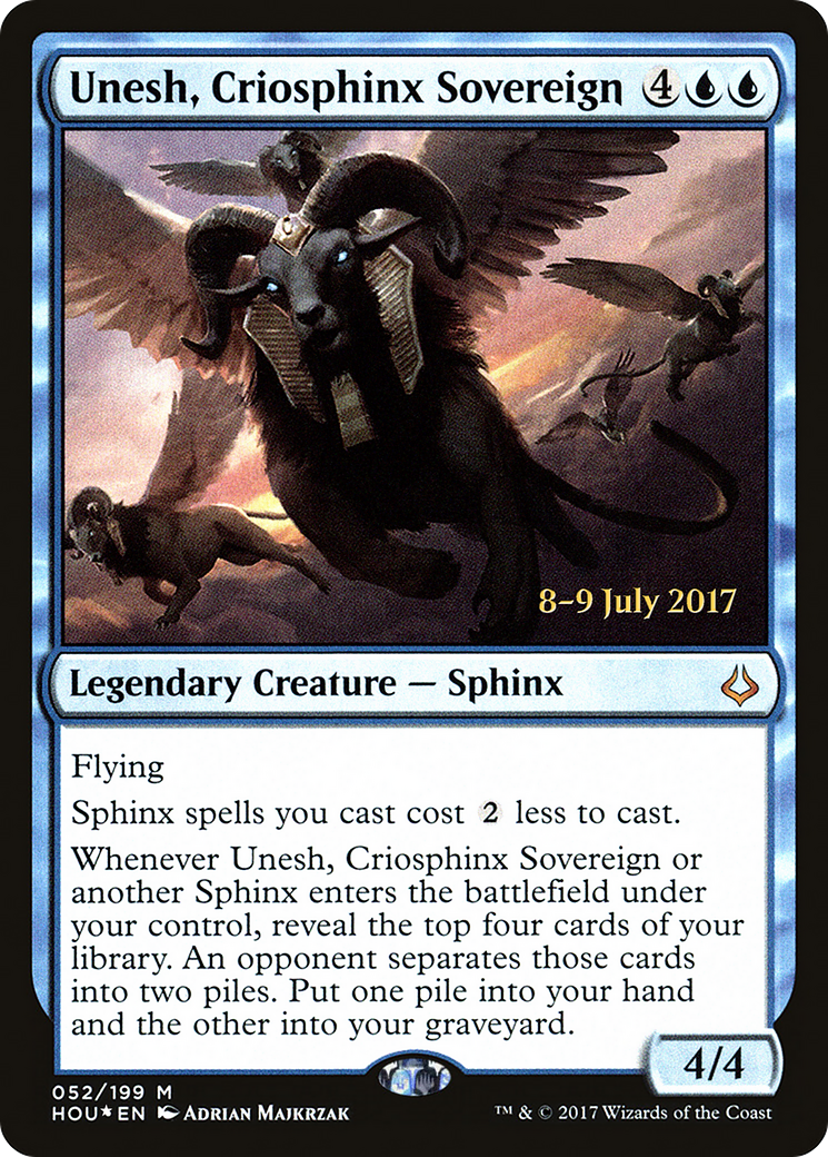 Unesh, Criosphinx Sovereign (PRE-052) [Hour of Devastation Promos] Foil