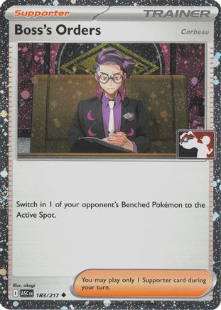 Boss's Orders [Corbeau] (Cosmos Holo) (183/217) [Prize Pack Series Cards] Holofoil - Uncommon