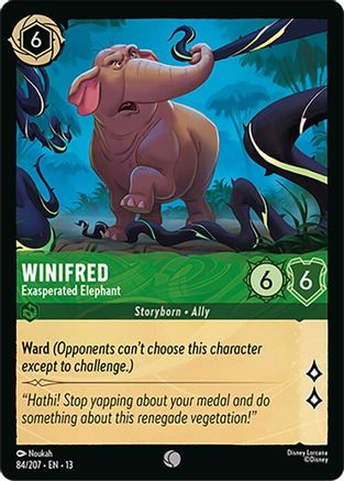 Winifred - Exasperated Elephant (84/207) - Attack of the Vine Cold Foil